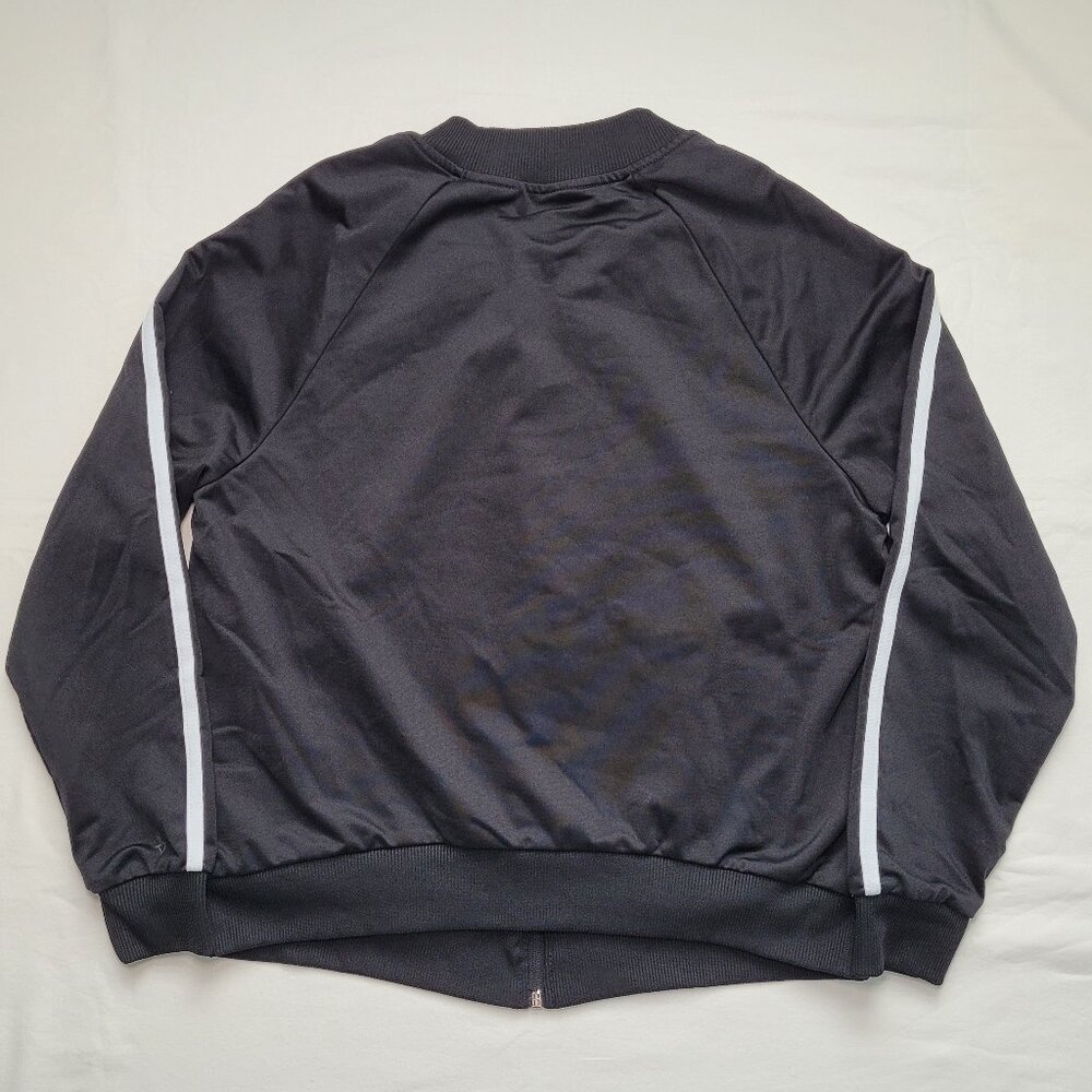Torrid Active Full Zip Track Jacket Bomber Stripe Black White Size 0 Athleisure - Picture 11 of 13